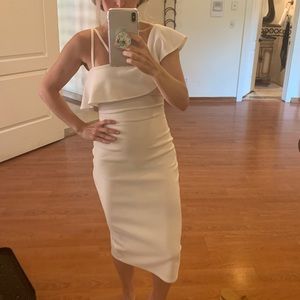 White midi dress